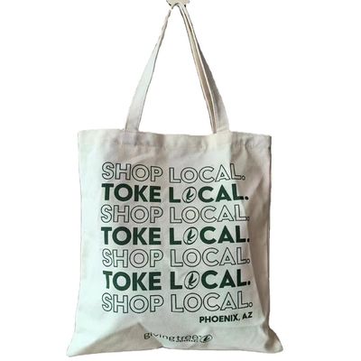 Custom Reusable Shopping Canvas Cotton Tote Bags Medium Size with Eco-friendly Design