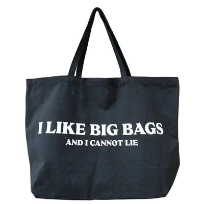 Personalized Print Cotton Black Canvas Tote Bag for Shopping Newest Fashionable Style