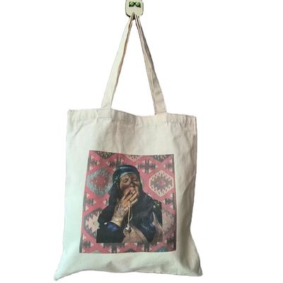 Customized Color Shopping Canvas Tote Bag with Personalized Print and Handled Style