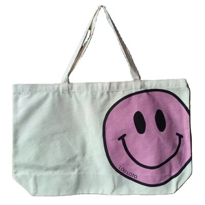 Large Capacity Shoulder Shopping Canvas Tote Bag with Customized Color and Printed Logo