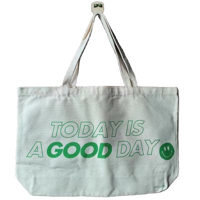 Large Capacity Shoulder Shopping Canvas Tote Bag with Customized Color and Printed Logo