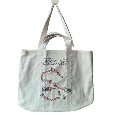 Multi-Purpose and Environmentally Friendly Cotton Canvas Tote Bag for Daily School Life