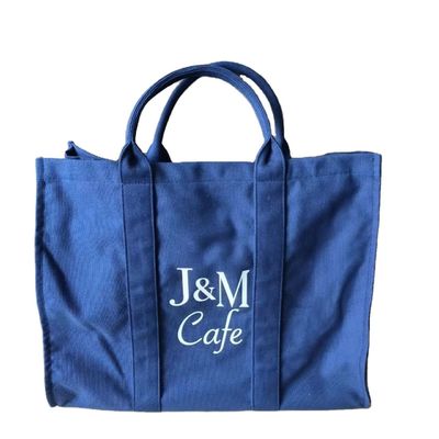 Custom Logo Canvas Bag Large Capacity Single Shoulder Tote for Shopping Medium Size