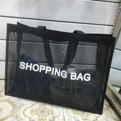Mesh Shopping Bag Summer Large Capacity Environmental Beach Bag Gym Yoga Shoulder Tote Bag