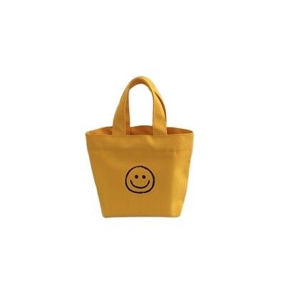 Reusable and Stylish Mini Cotton Canvas Shopping Bag Tote Handle Bag for Daily School Life