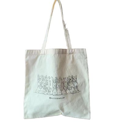 Custom Design Eco-friendly Plain Canvas Tote Shopping Bag with Recycled Material