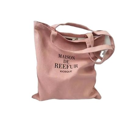 Daily School Life Custom Medium Organic Cotton Canvas Tote Bag for Reusable Shopping