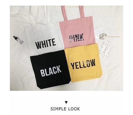 Daily School Life Custom Medium Organic Cotton Canvas Tote Bag for Reusable Shopping