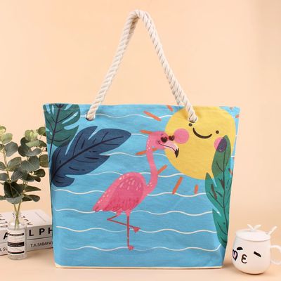 Canvas Large Plain Reusable Shopping Tote Bag Beach Bag with Newest Fashionable Style