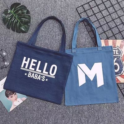 Daily School Life Reusable Organic Shopping Tote Bag Cotton Canvas Bag with Custom Logo
