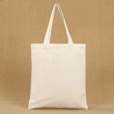 Low MOQ Eco Friendly Shopping Bag Blank Plain Canvas Cotton Tote Bag With Custom Logo