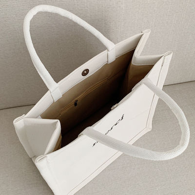 Custom Eco Shopping Bag Canvas Messenger Bag Cotton Tote Gifts Bag with Big Capacity
