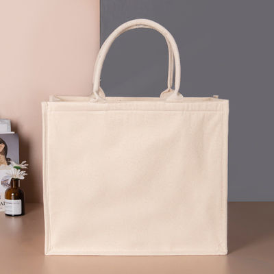 Durable Custom Logo Waterproof Laminated Cotton Canvas Tote Bag for and Shopping Needs