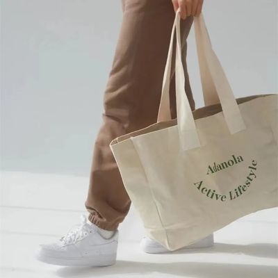 Customized Logo Oversize Large Women Weekend Party Cotton Canvas Beach Gift Shopping Tote Bag