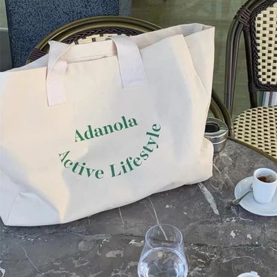 Customized Logo Oversize Large Women Weekend Party Cotton Canvas Beach Gift Shopping Tote Bag