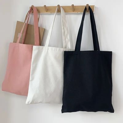 12oz Original Cotton Canvas Plain Tote Bag with Customized Logo Eco Friendly Totebag