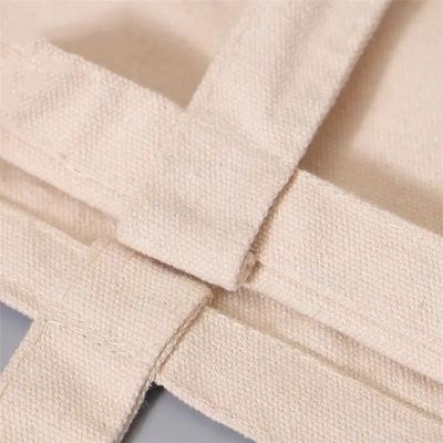 Custom Design Natural Color 100% Cotton Canvas Tote Bag With Zipper for Eco Shopping