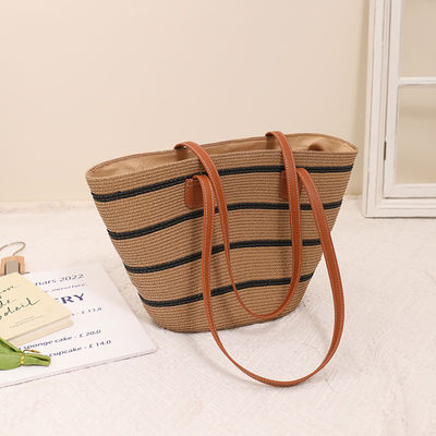 Handmade Raffia Straw Beach Bag for Unisex Summer Bucket Tote Style Basket