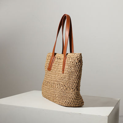 Number of Handles/Straps Two 2023 Style Straw Bag Woven Bag for Wild Beach Travel