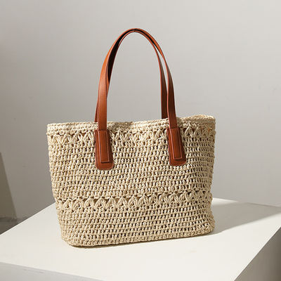 Number of Handles/Straps Two 2023 Style Straw Bag Woven Bag for Wild Beach Travel