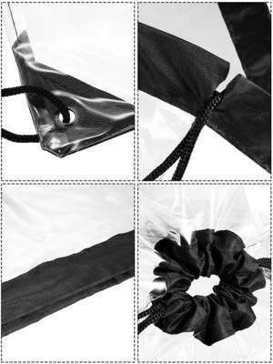 Custom Printed Waterproof Transparent PVC Clear Backpack Drawstring Pouch Bag for Gifts