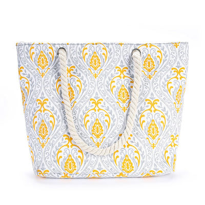 Medium Size Custom Striped Cotton Tote Bags with Canvas Rope Handle Perfect Gift