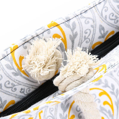 Medium Size Custom Striped Cotton Tote Bags with Canvas Rope Handle Perfect Gift