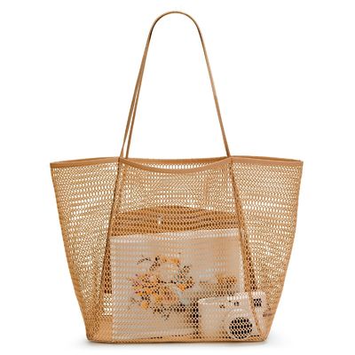 Custom Large Personalized Beach Mesh Tote Bag Handled Style for a Fun Day at the Beach