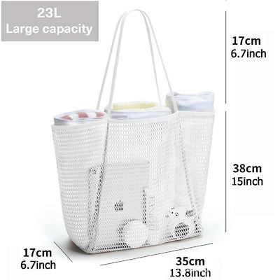 Custom Large Personalized Beach Mesh Tote Bag Handled Style for a Fun Day at the Beach
