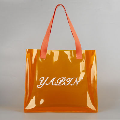 Custom Colorful Transparent Pvc Tote Bag with Eco-friendly Silk Screen Logo Printing