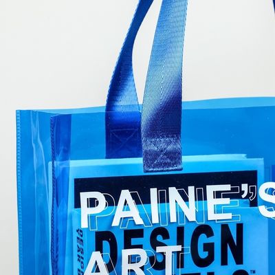 Medium Size Custom Logo Clear Transparent Waterproof PVC Tote Bag