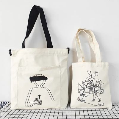 Customized and Eco-Friendly Canvas Tote Bags for Women's Daily School Life