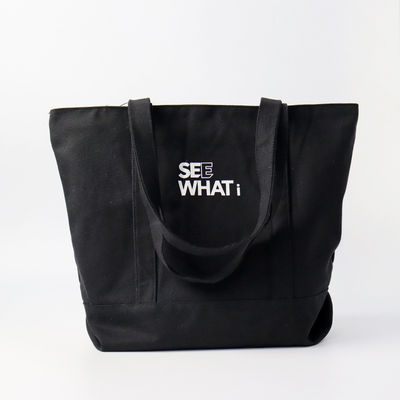 Custom Logo Printed Eco Friendly Bulk Organic Cotton Canvas Grocery Shopping Tote Bag