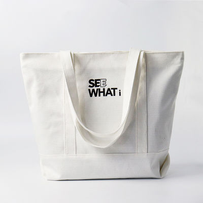 Custom Logo Printed Eco Friendly Bulk Organic Cotton Canvas Grocery Shopping Tote Bag