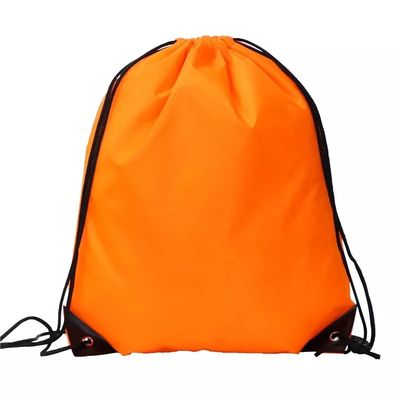 Silk Screen Printed Custom Logo Nylon Polyester 210D Promotion Gym Drawstring Backpack