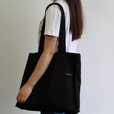 Accepable OEM/ODM Customised Letter Pattern Canvas Fabric Tote Bag for Grocery Shopping