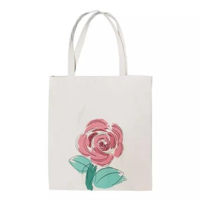 Accepable OEM/ODM Customised Letter Pattern Canvas Fabric Tote Bag for Grocery Shopping