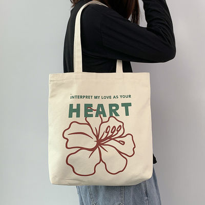 Letter Pattern Women Canvas Shopping Bags Tote Bags for Reusable and Eco-friendly