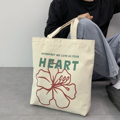 Letter Pattern Women Canvas Shopping Bags Tote Bags for Reusable and Eco-friendly