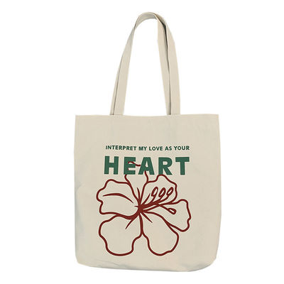 Letter Pattern Women Canvas Shopping Bags Tote Bags for Reusable and Eco-friendly