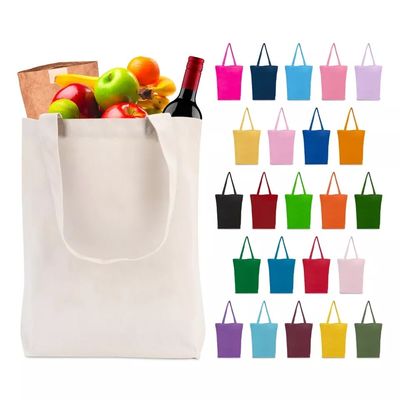 Medium Size Reusable Cotton Canvas Shopping Bag Customized and Custom for Shopping