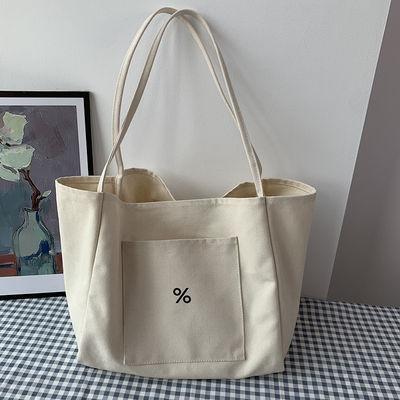 Customized Color Eco Canvas Tote Bag for Women Large Capacity and OEM/ODM Acceptable