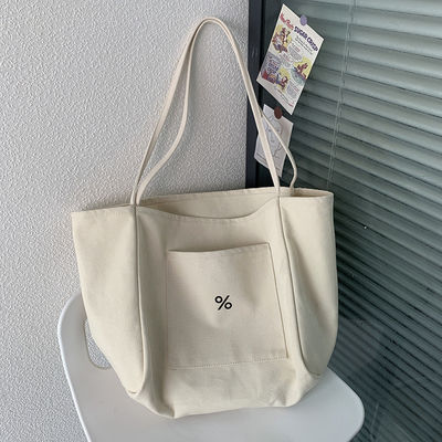 Customized Color Eco Canvas Tote Bag for Women Large Capacity and OEM/ODM Acceptable