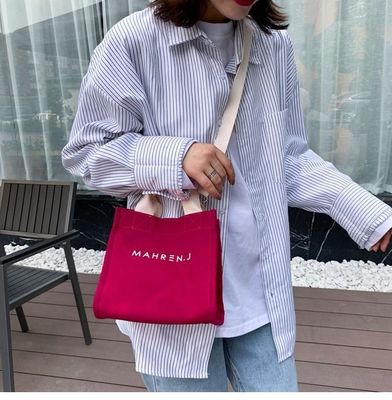 Customized Color Small Woman Cotton Canvas Shopping Tote Bag with Custom Printed Logo