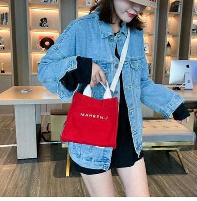 Customized Color Small Woman Cotton Canvas Shopping Tote Bag with Custom Printed Logo