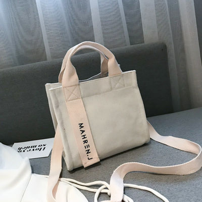 Customized Color Small Woman Cotton Canvas Shopping Tote Bag with Custom Printed Logo