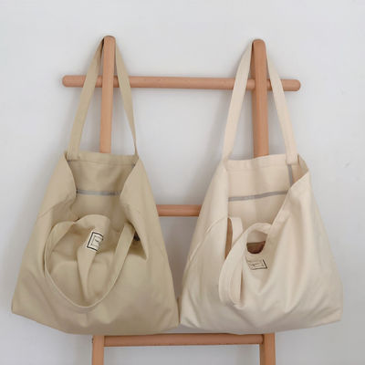 Letter Pattern Eco Friendly Extra Large Custom Logo Canvas Grocery Bag Oversize Tote Bag