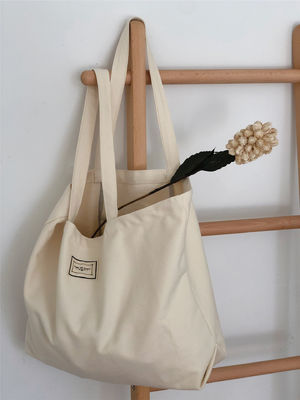 Letter Pattern Eco Friendly Extra Large Custom Logo Canvas Grocery Bag Oversize Tote Bag
