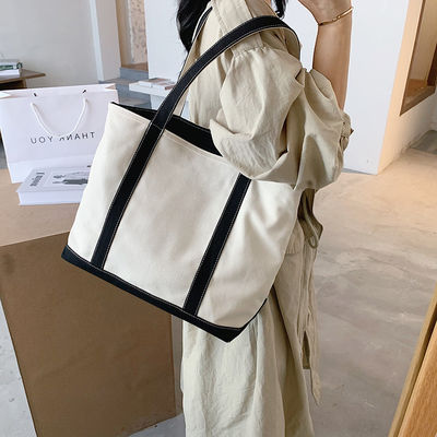 Customized Color Canvas Tote Bag with Printed Logo and Customized Design