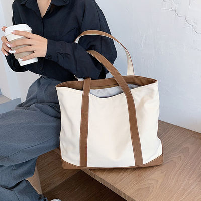 Customized Color Canvas Tote Bag with Printed Logo and Customized Design